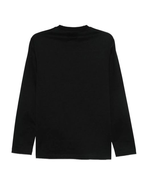 Emporio Armani Black Logo Cotton T-Shirt for men