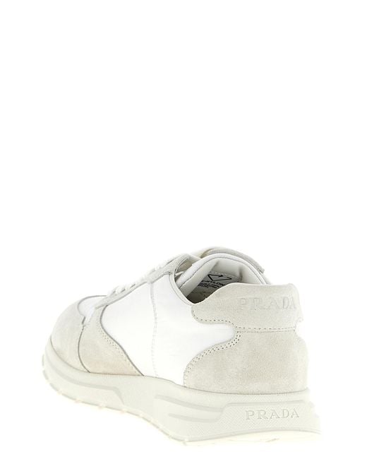 Prada White 'Prax 2.0' Sneakers