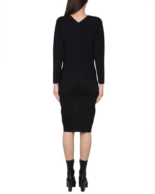 Stella McCartney Black V-Neck Dress