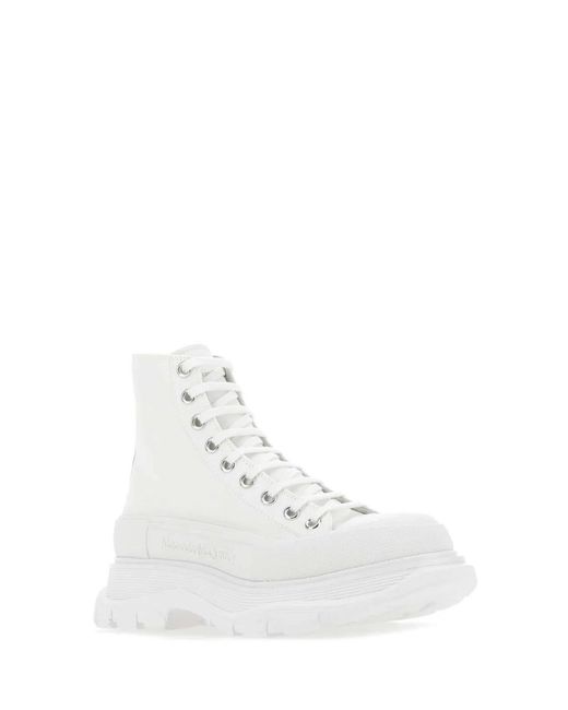 McQueen White Stivali for men