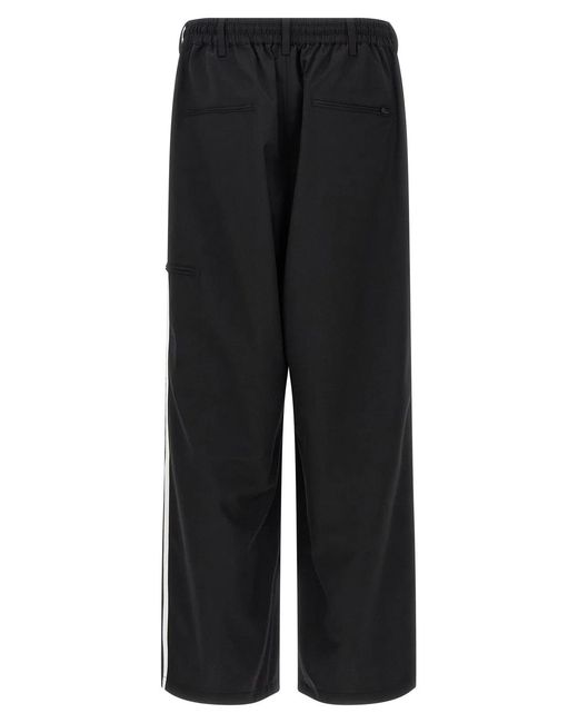 Y-3 Black Wool Blend Pants for men