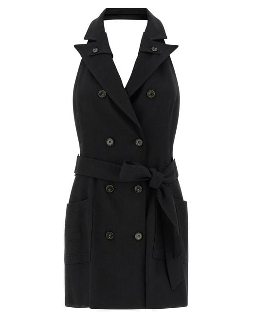 Elisabetta Franchi Black Vest Dress