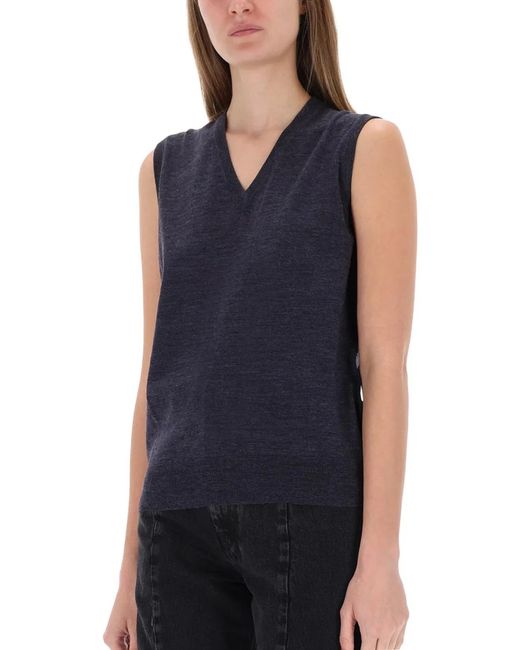 Maison Margiela Blue Vneck Vest