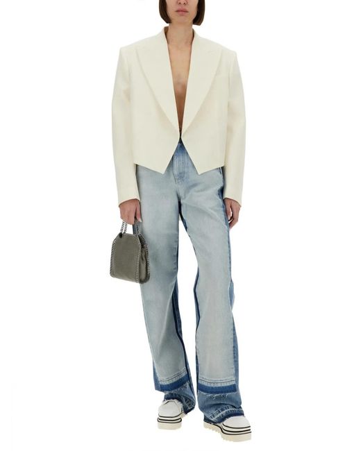 Stella McCartney White Cropped Blazer