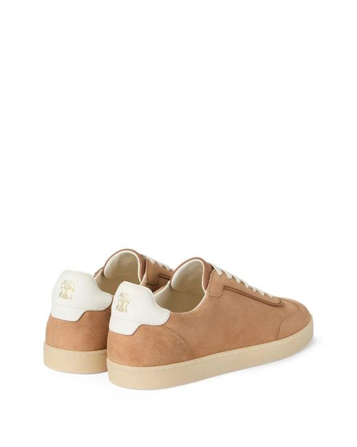 Brunello Cucinelli Brown Suede Trainers for men