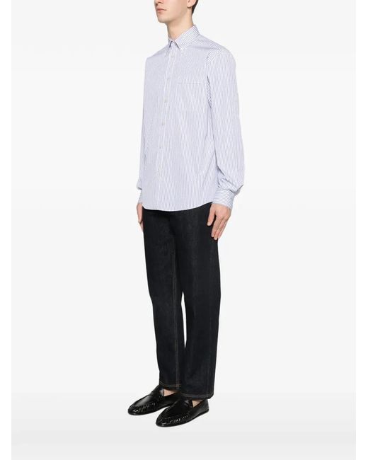 Valentino White Ivory Shirt With And Stripes for men