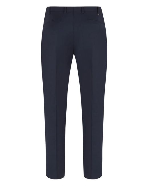 PT01 Blue Dieci Stretch Wool Trousers for men