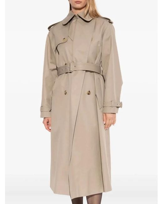 McQueen Natural Double-Breasted Trench Coat