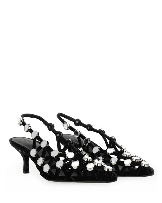 The Attico Black Slingback Grid