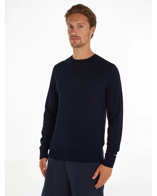 Tommy Hilfiger Blue Crew Neck Sweater for men