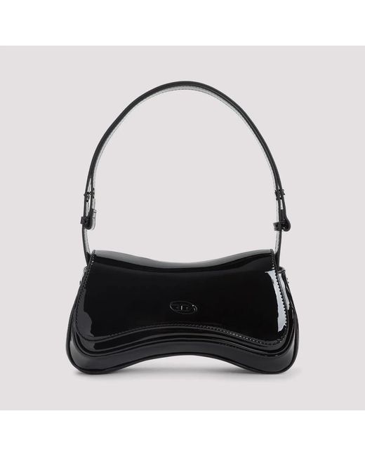 DIESEL Black Play Clutch Shoulder Bag