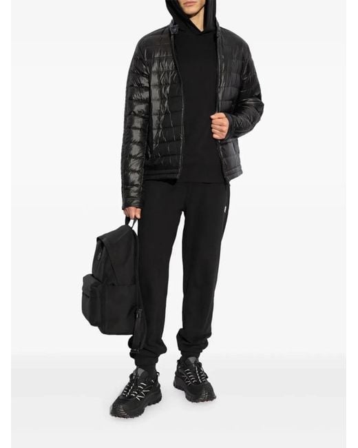 Moncler Black Jacobus Biker Jacket for men