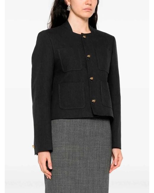Bottega Veneta Black Dark Cotton Viscose Polyamide Jacket