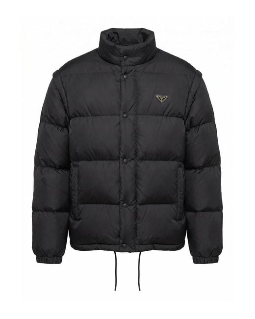 Prada Black Re-Nylon Down Jacket for men