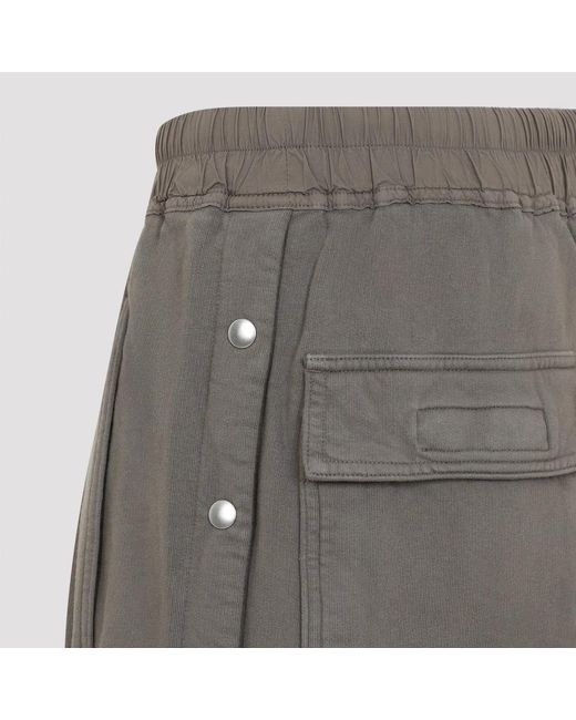 Rick Owens Gray Dust Wide Pusher Pants for men