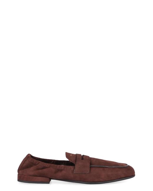 Prada Brown Suede Loafers