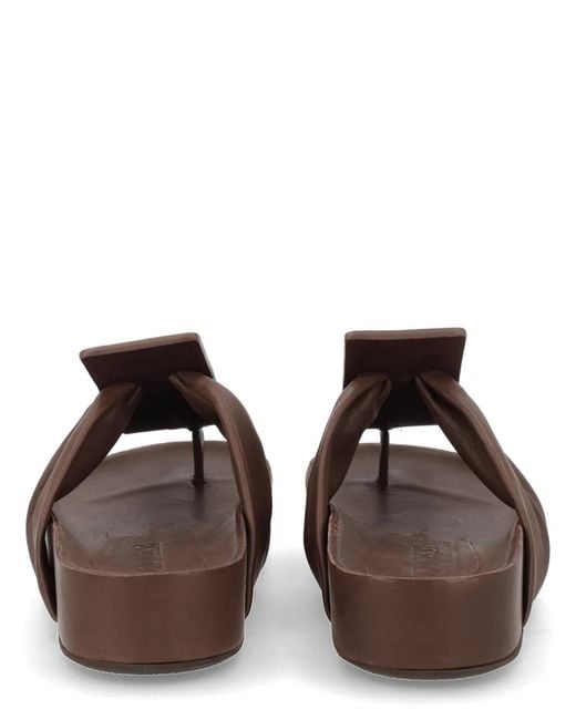 Uma Wang Brown Leather Sandals
