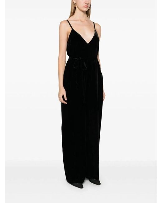 Gold Hawk Black Velvet Jumpsuit