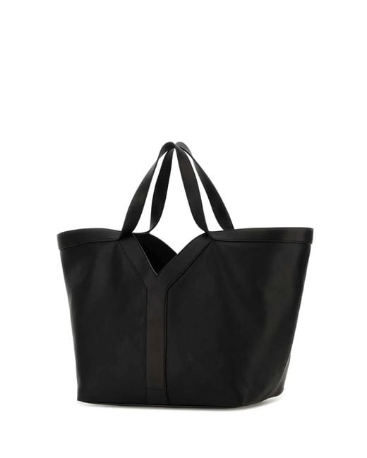 Saint Laurent Black Ysl Bo Y Tote Bag L