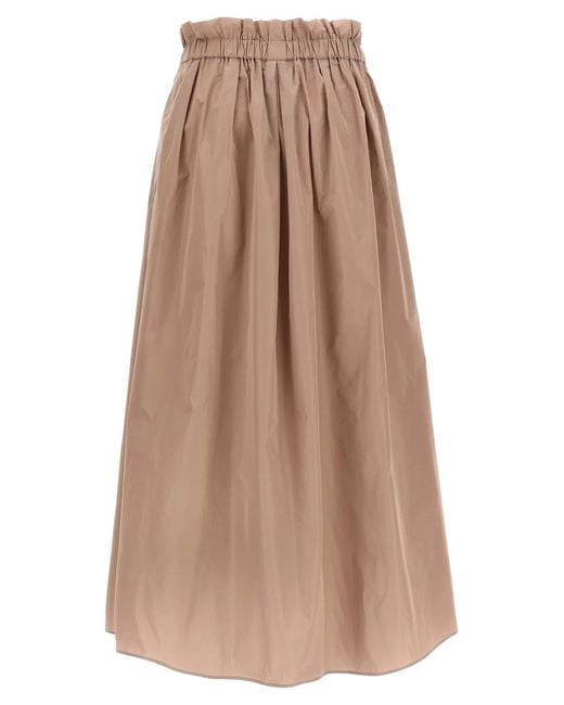 Herno Brown New Techno Taffeta Skirt