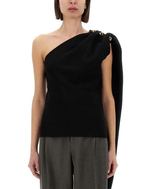 Bottega Veneta Black Crepe Tops