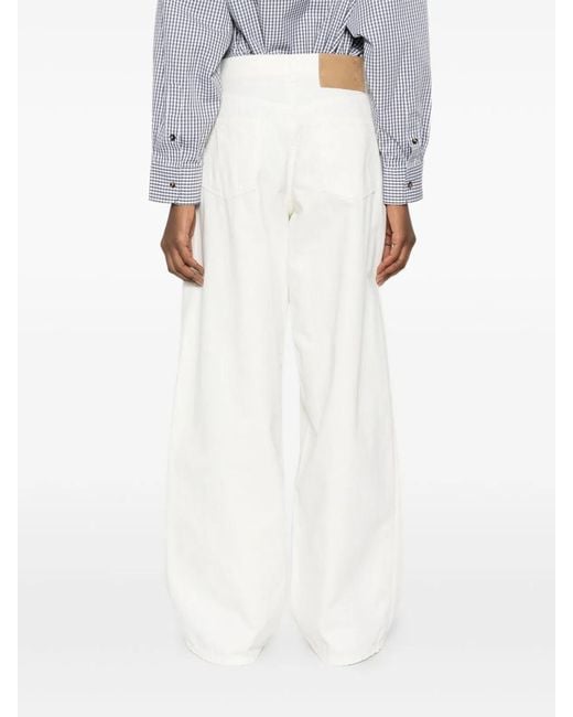 Haikure White Bethany Wide-Leg Denim Jeans