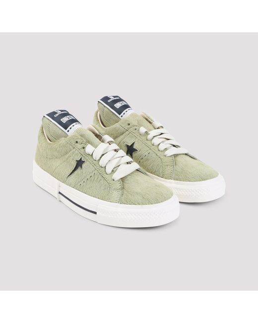 CONVERSE X DRKSHDW Green Acid Onestr Calf Hair Sneakers for men
