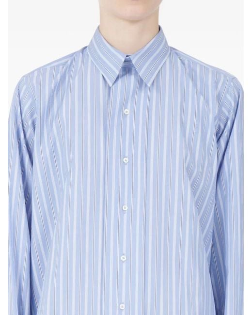 Maison Margiela Blue Cotton Shirt Italy