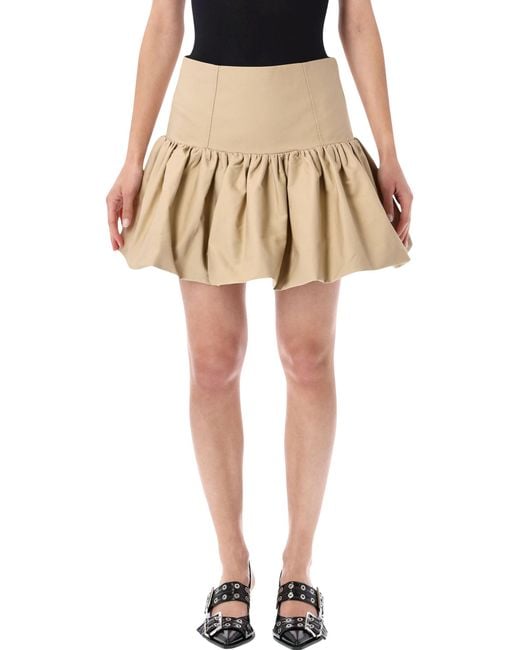 Ganni Natural Cotton Skirt