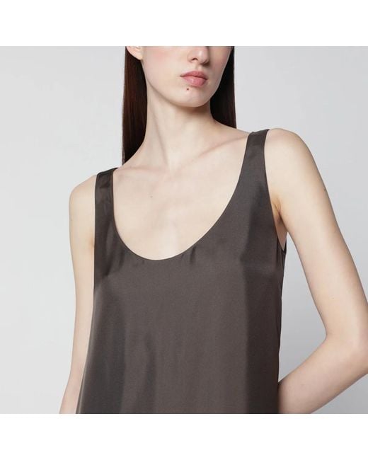 Rohe Black Earth-Tone Silk Dress