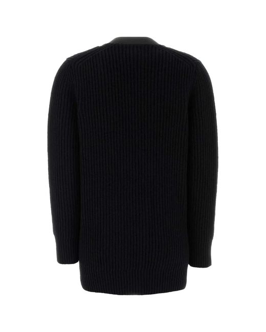 Ferragamo Black Salvatore Wool Cardigan
