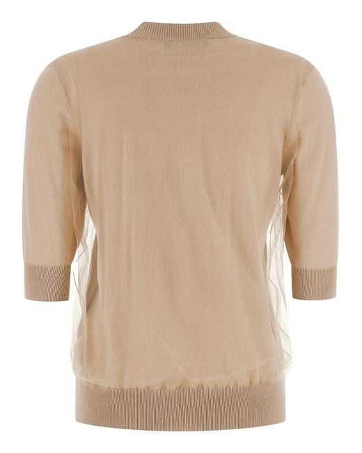 Fabiana Filippi Natural Double Layer Sweater