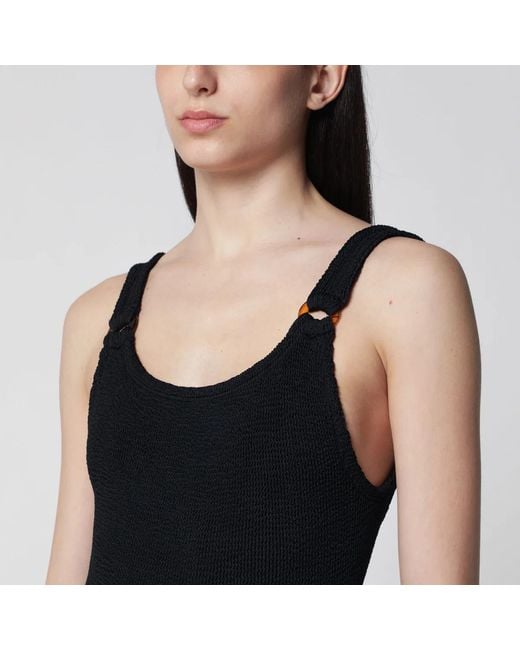 Hunza G Black Domino One-Piece Swimsuit