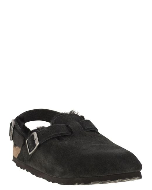 Birkenstock Black Tokio Shearling