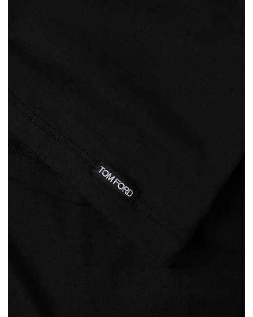 Tom Ford Black Cotton Blend Tee for men