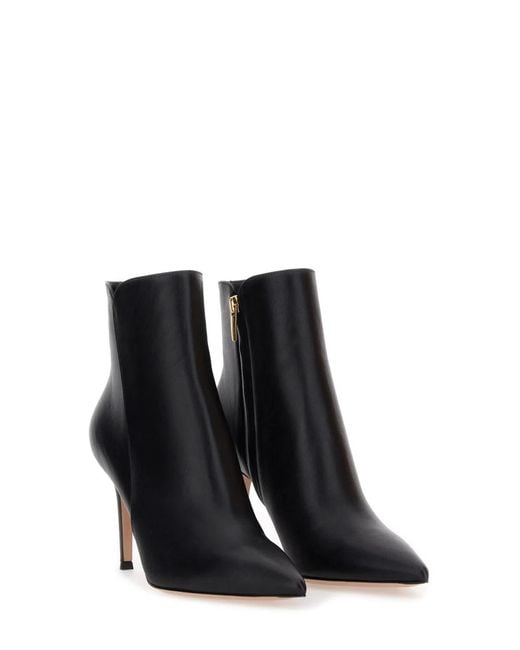 Gianvito Rossi Black Nappa Capra Lamb Shoes