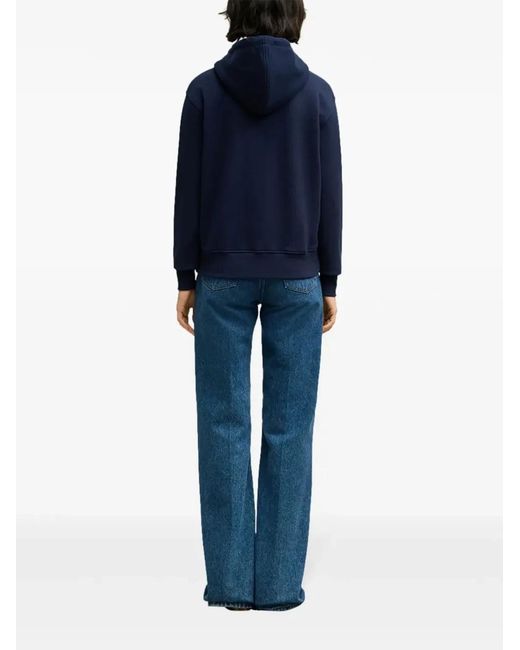 AMI Blue Ami De Coeur Zipped Hoodie for men