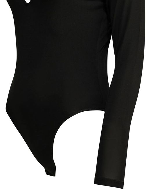 Zimmermann Black Viscose Elastane Long-Sleeved Bodysuit
