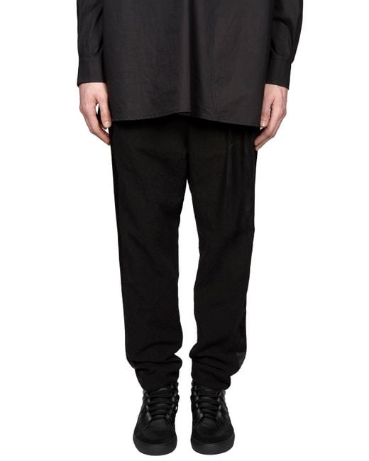 Damir Doma Black Cotton Trouser With Satin Revers for men