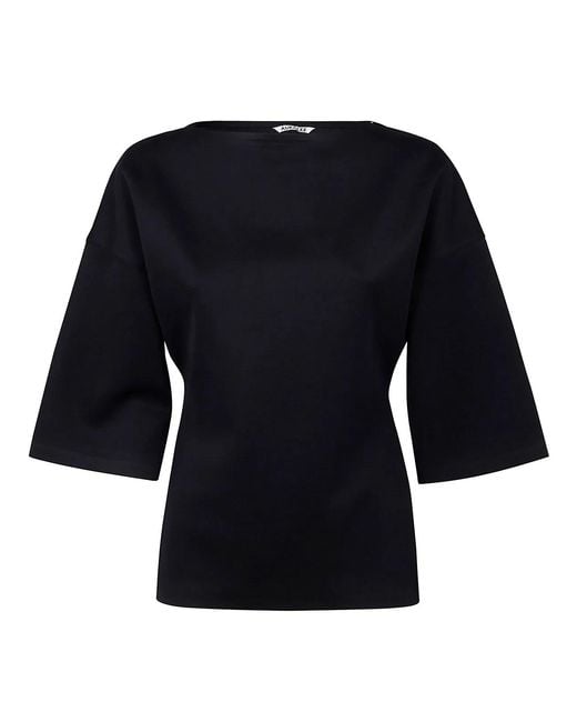 Auralee Black Wetsuit Jersey Boat Neck Po