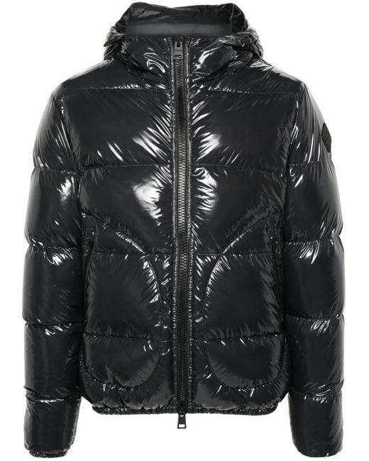 Herno Black Padded Jacket With Hood for men