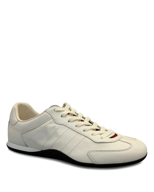 Gucci White Calf Leather Shift Sneaker for men