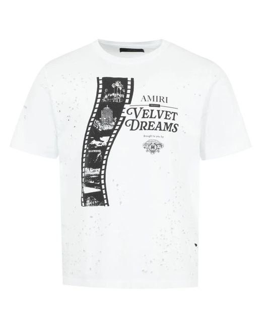 Amiri White Film Shotgun Tee for men