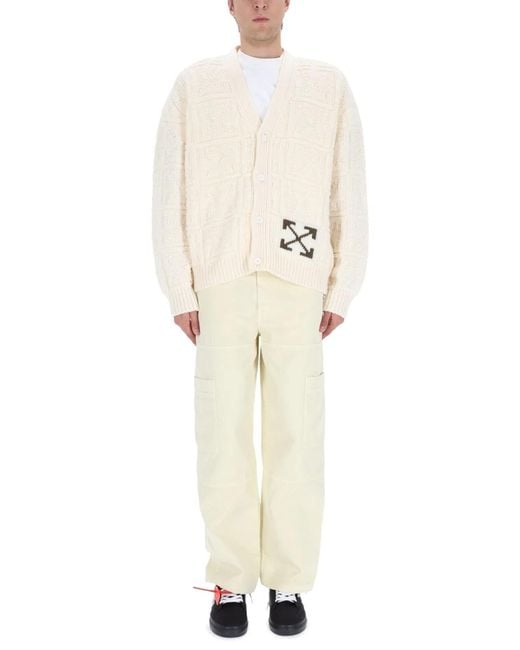 Off-White c/o Virgil Abloh White Arrow Stitch Cardigan for men