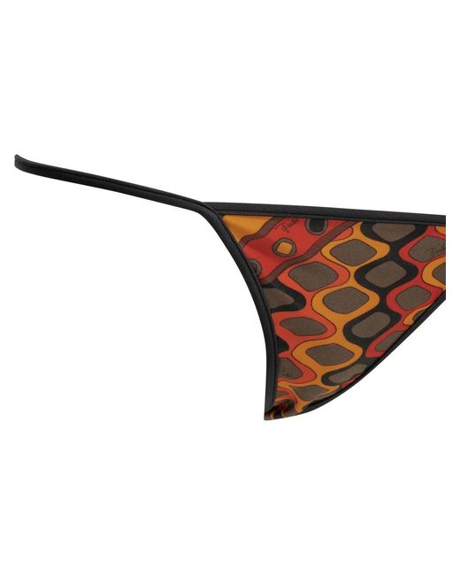 Emilio Pucci Brown Vivara Polyamide Elastane Bikini Briefs