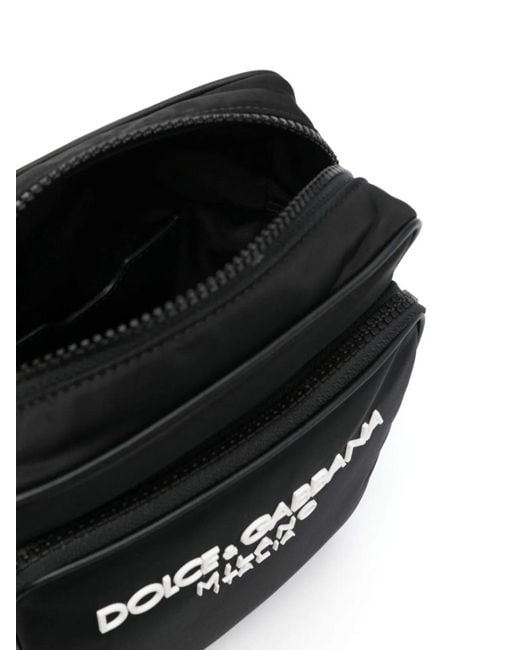 Dolce & Gabbana Black Dolce & Gabbana Nylon Messenger Bag for men