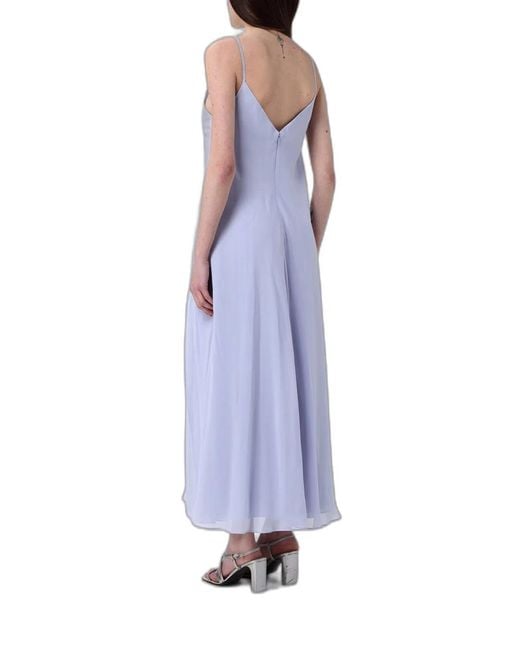 Emporio Armani Blue Lilac Polyester Dress
