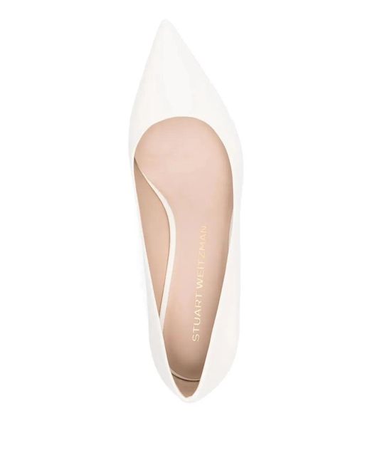 Stuart Weitzman White 50Mm Stuart Power Pumps