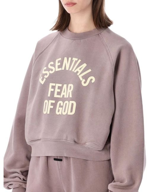 Fear Of God Red Campus '90 Cropped Crewneck