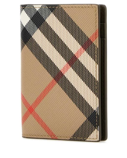 Burberry Multicolor E-Canvas Card Holder for men